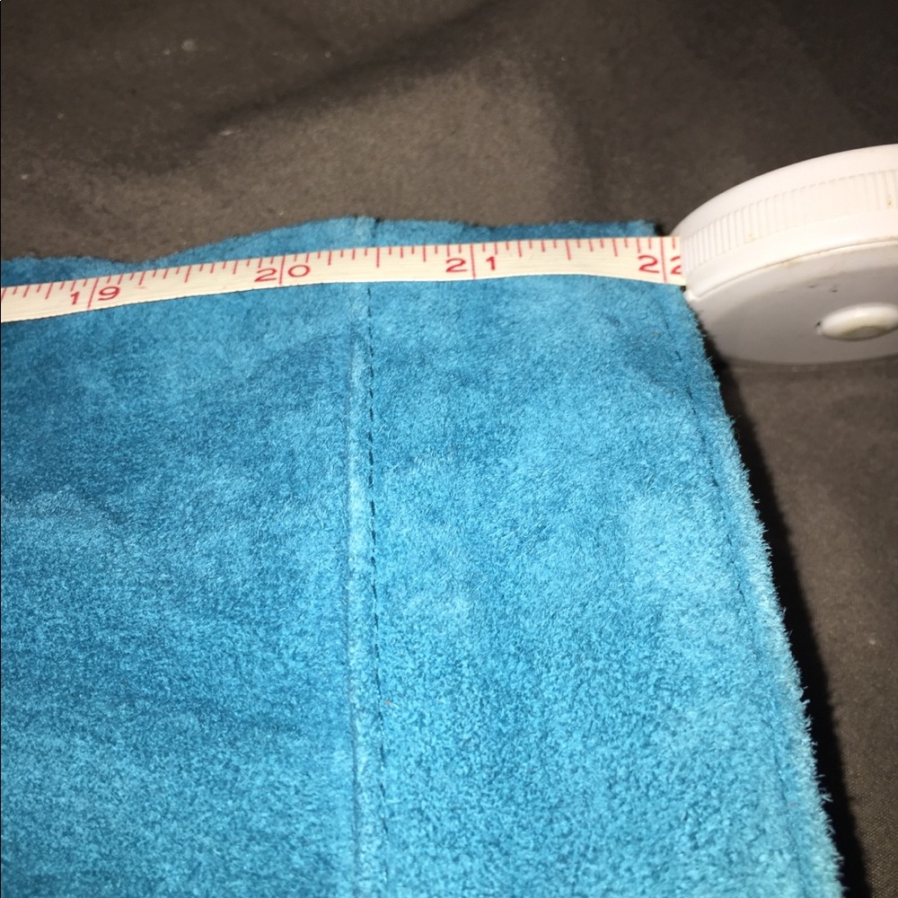Turquoise suede jacket - Picture 5 of 8
